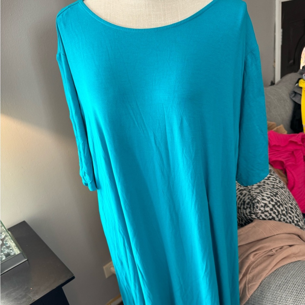 Ladies three-quarter summer jersey dress